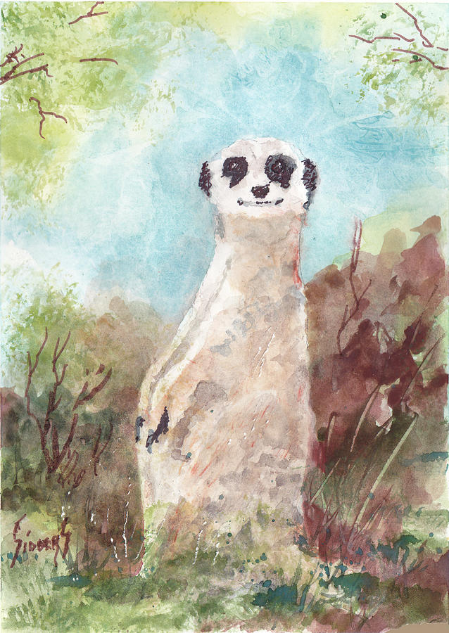 Meerkat Sentry Painting by Sam Sidders
