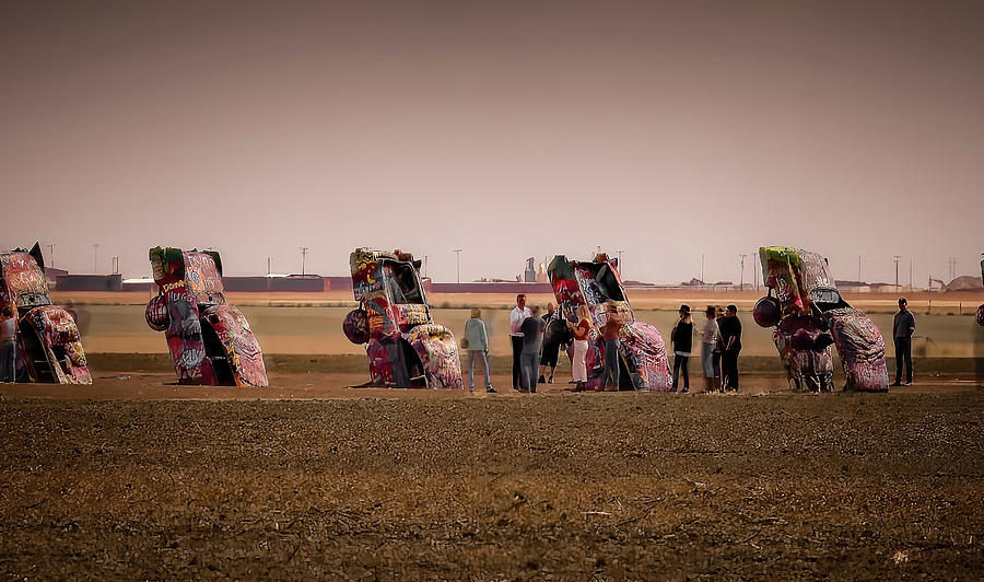 Meet me at the Cadillac Ranch Photograph by DArcy Evans