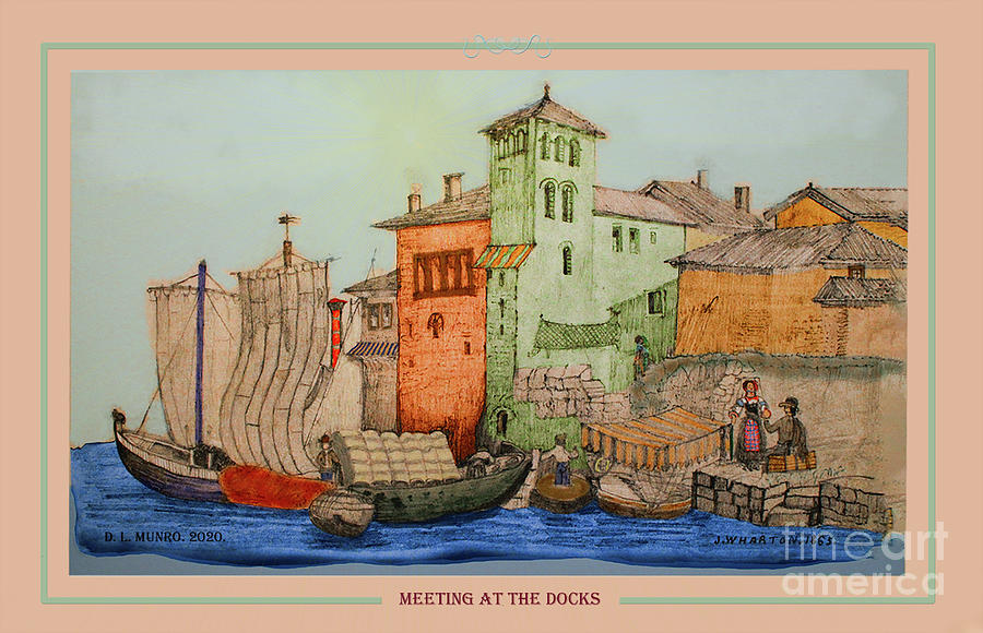 Meeting at the Docks V2 Painting by Donna L Munro