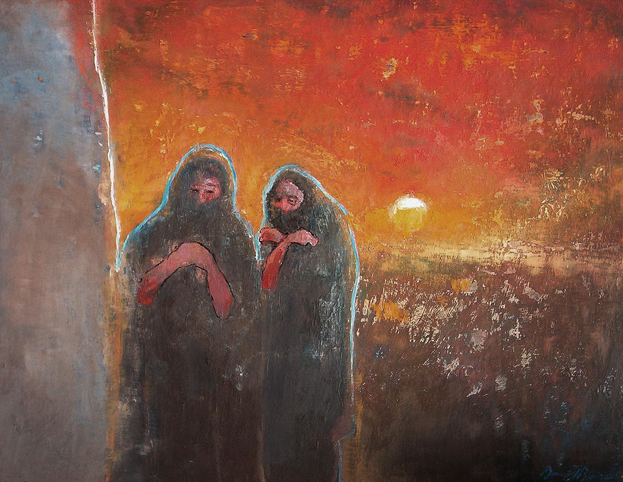 Meeting The Christ On The Road To Emmaus Painting