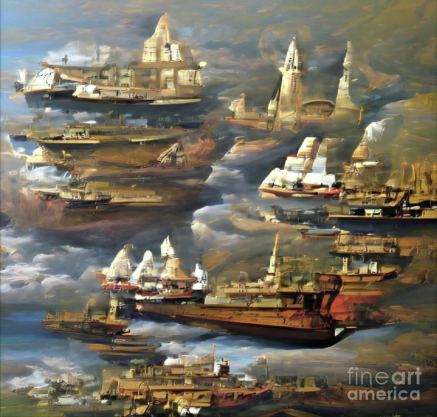 Mega Boats  Digital Art by Vixenfly Forbes