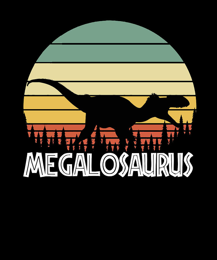 Prehistoric Drawing - Megalosaurus by Bruno Oliveira
