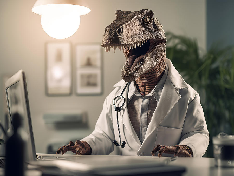 Megalosaurus Doctor Digital Art by Karen Foley