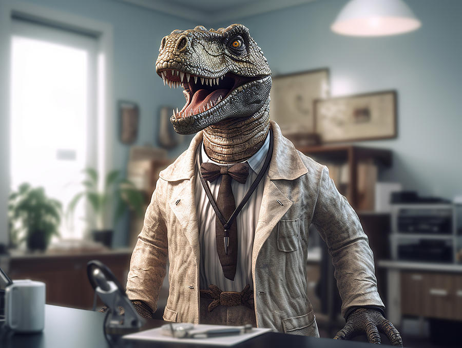 Megalosaurus Lawyer Digital Art by Karen Foley