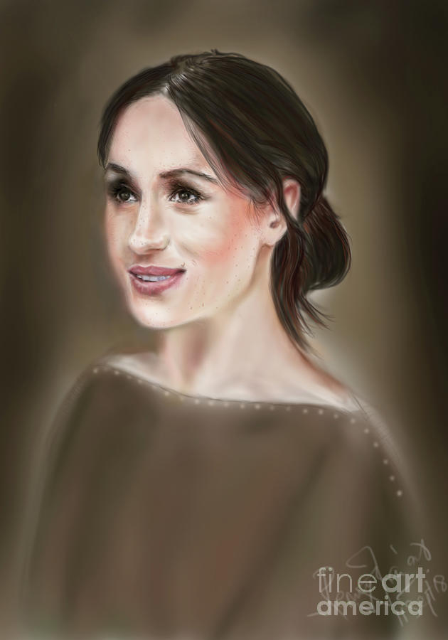 Megan Markle Portrait Painting by Remy Francis