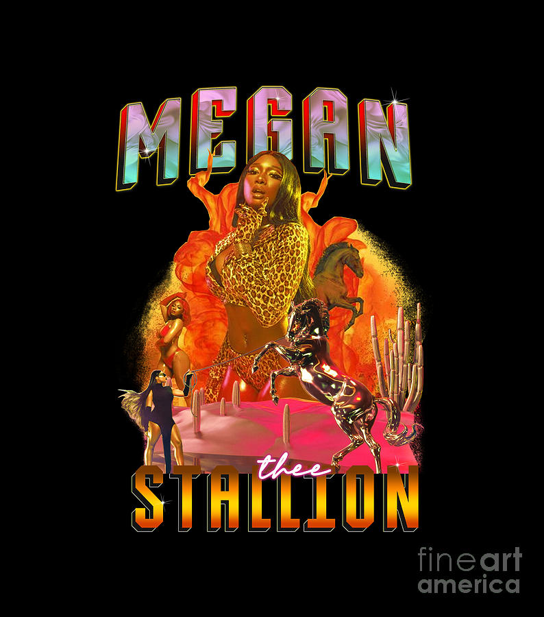 Megan Thee Stallion Rap Queen Digital Art by Kirania Finest Megan Thee Stallion Rap Queen Digital Art by Kirania Finest