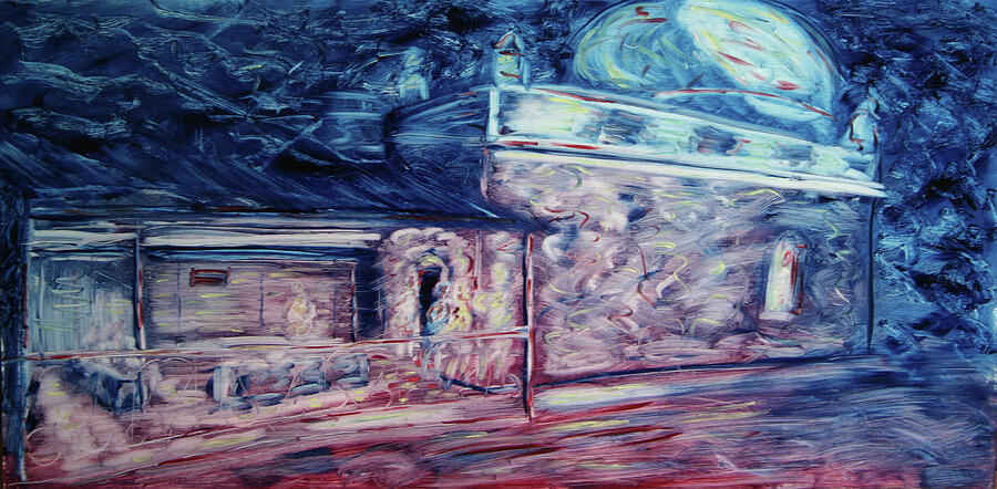 Meher Babas Samadhi at Night Painting by Pete Caswell Meher Babas Samadhi at Night Painting by Pete Caswell