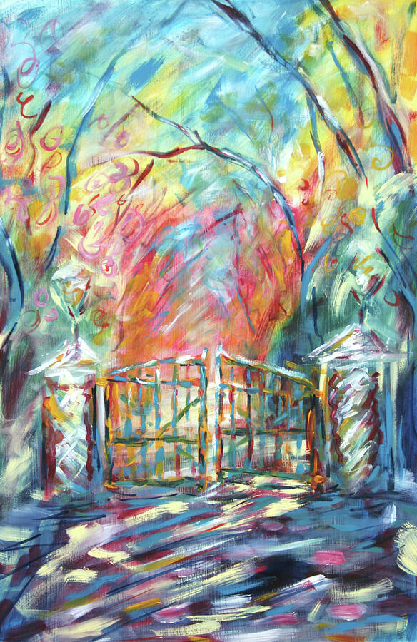 Meherazad Gates Painting by Pete Caswell Meherazad Gates Painting by Pete Caswell