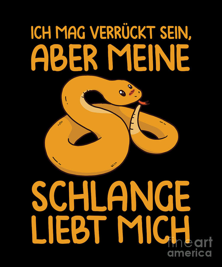 Mein Schlange liebt mich Digital Art by TenShirt Fine Art America