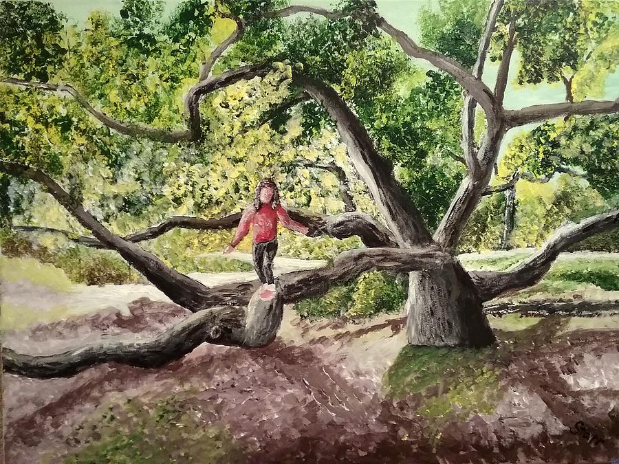 Meisha Balancing On A Tree In Calabasas Painting