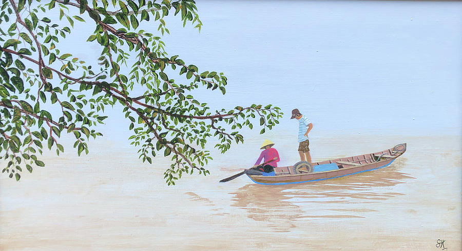 Mekong Delta, Vietnam Painting by Sam Hall