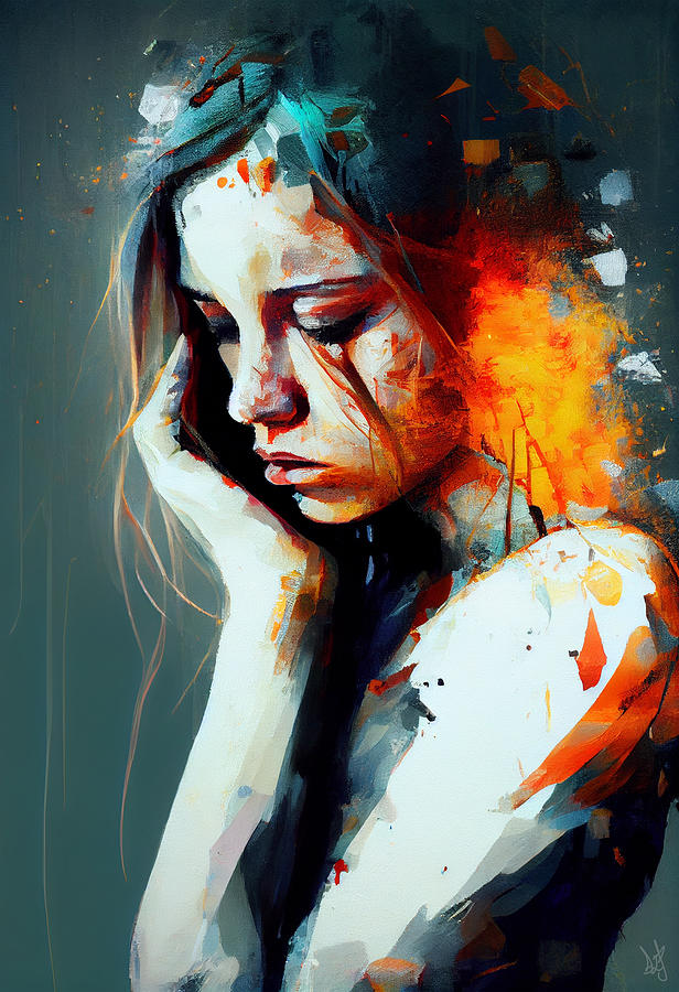 Melancholy Woman Digital Art by Jackson Parrish