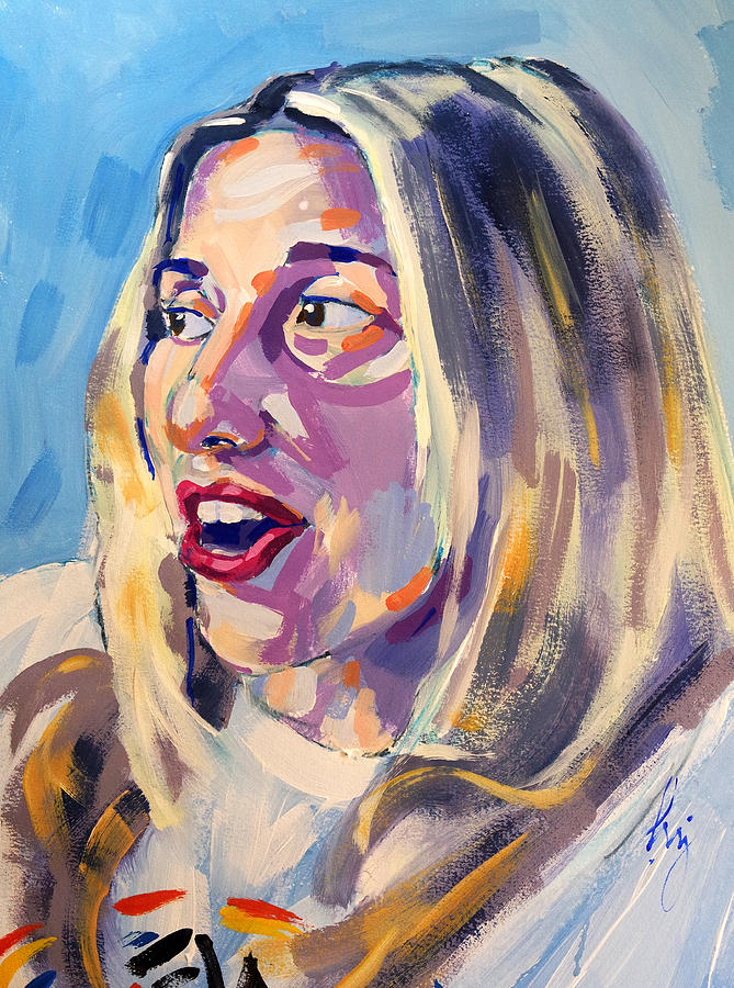 Melanie Blatt Portrait Artist of the Week Painting by Mike Jory