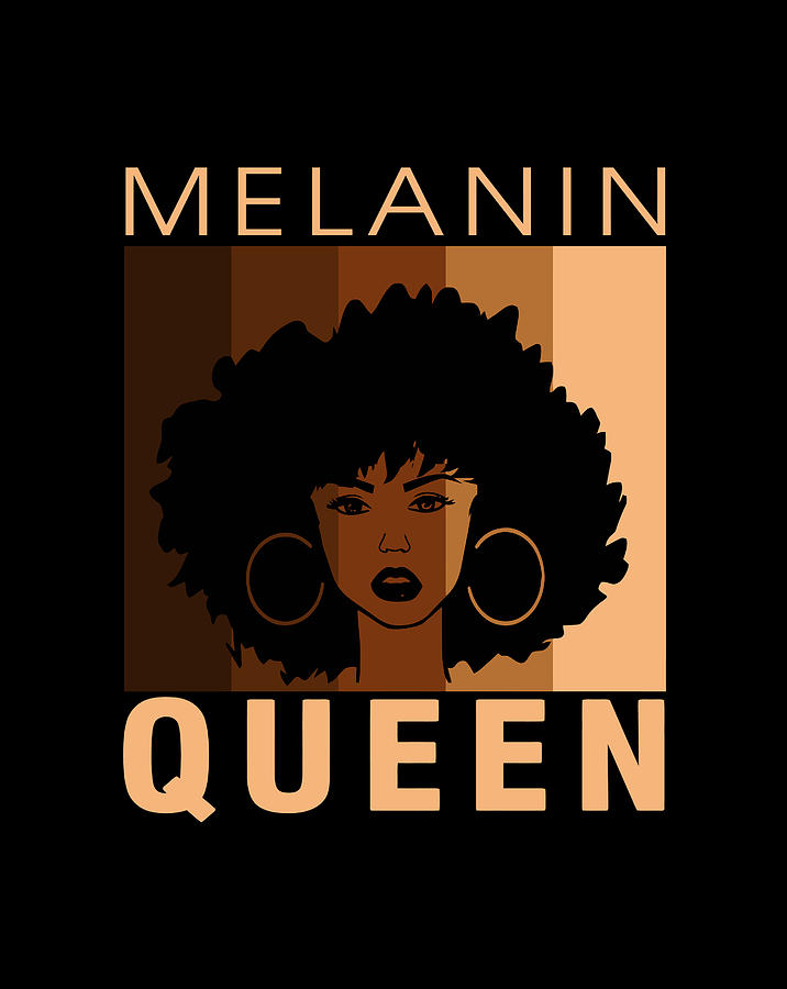 Melanin Queen Afro Women Black Pride Gift Digital Art by Sue Mei Koh