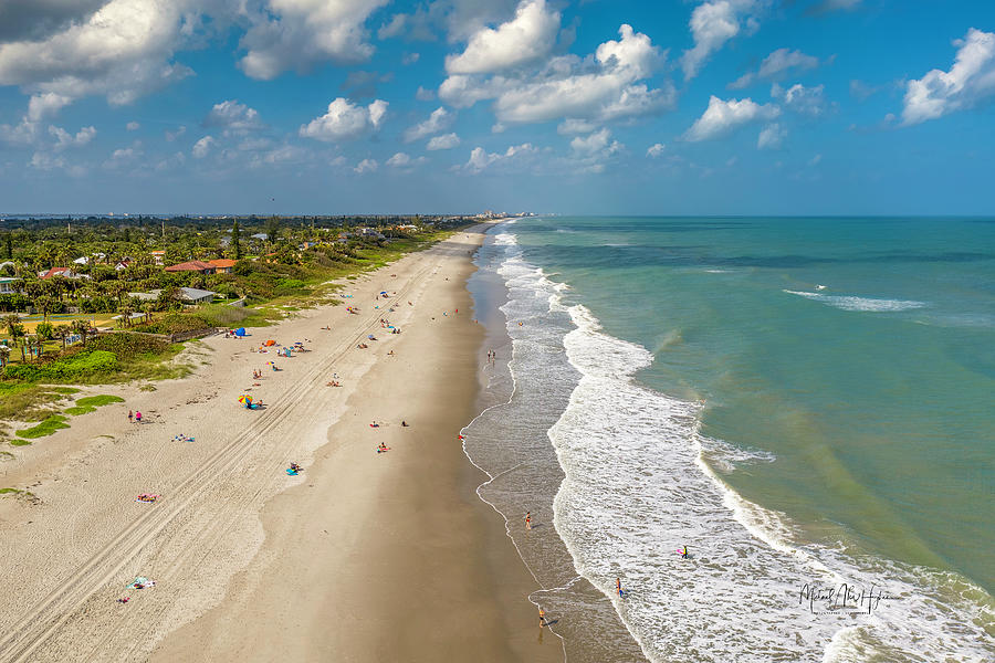 Melbourne Beach North Photograph by Veterans Aerial Media LLC - Fine ...