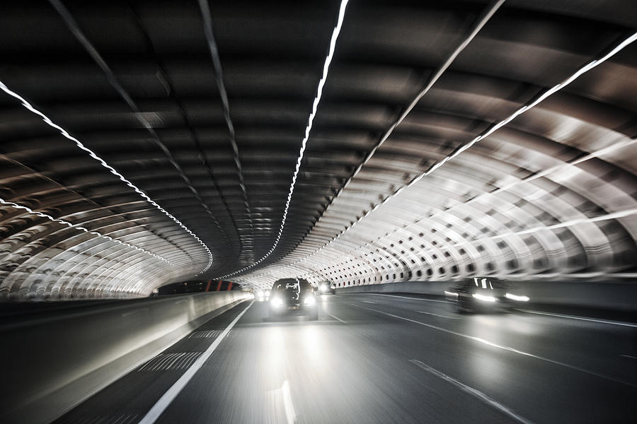 Melbourne city link street tunnel at night Photograph by Christian Adams