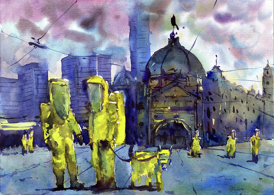 Melbourne Dystopia Painting by Darren Yeo - Pixels