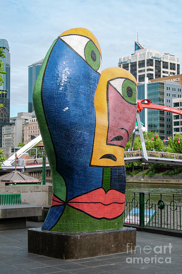 Melbourne Mosaic Sculpture Photograph by Bob Phillips