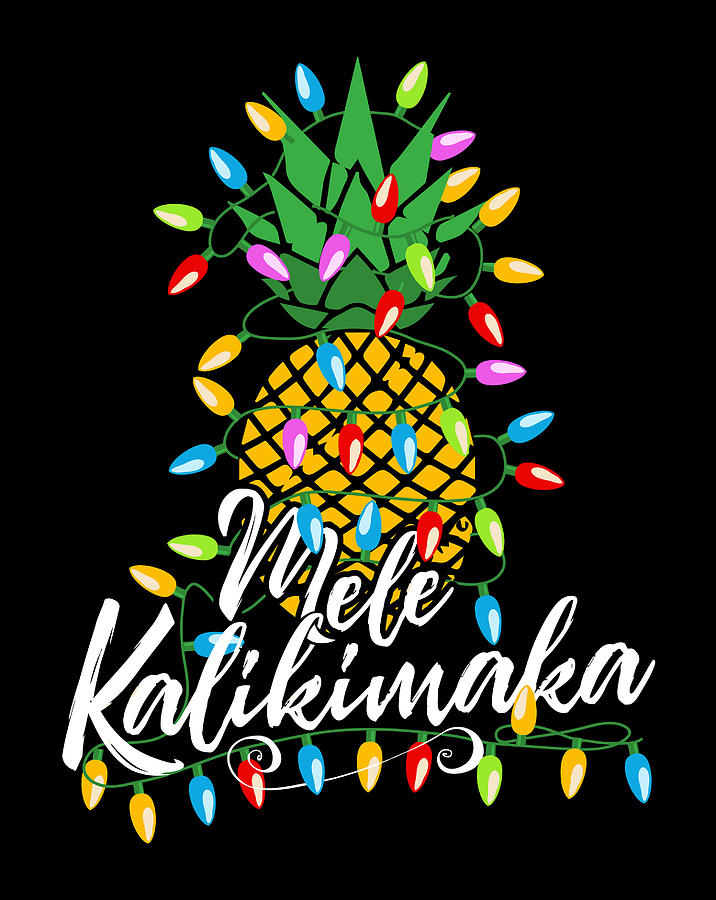 Mele Kalikimaka Pineapple Hawaii Merry Christmas Digital Art by Luke Henry