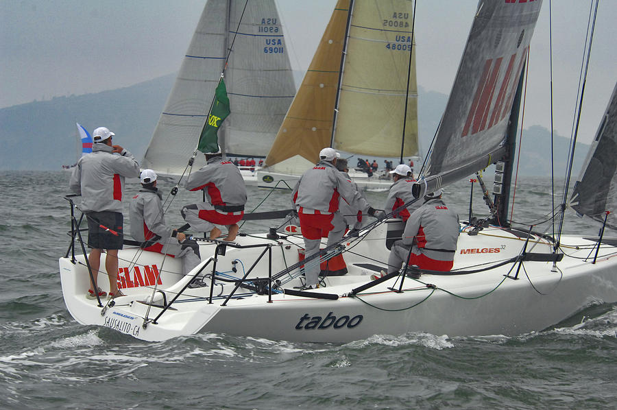 Melges 32 Positioning to Race Start Photograph by Bonnie Colgan