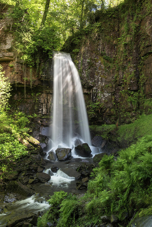 Melincourt Falls, Vale of Neath, South Wales,UK Photograph by Sarah Howard