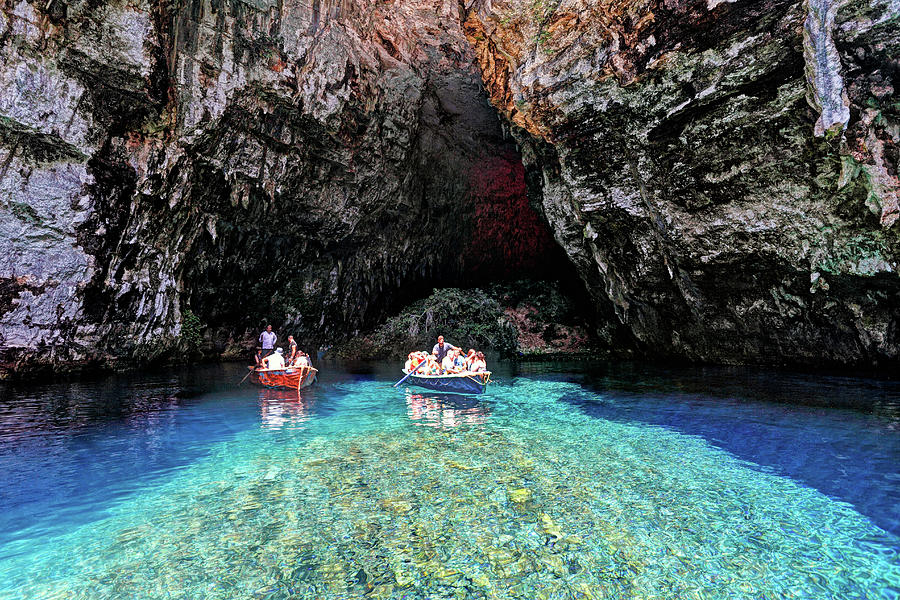 Melissani lake in Kefalonia, Greece Photograph by Constantinos Iliopoulos