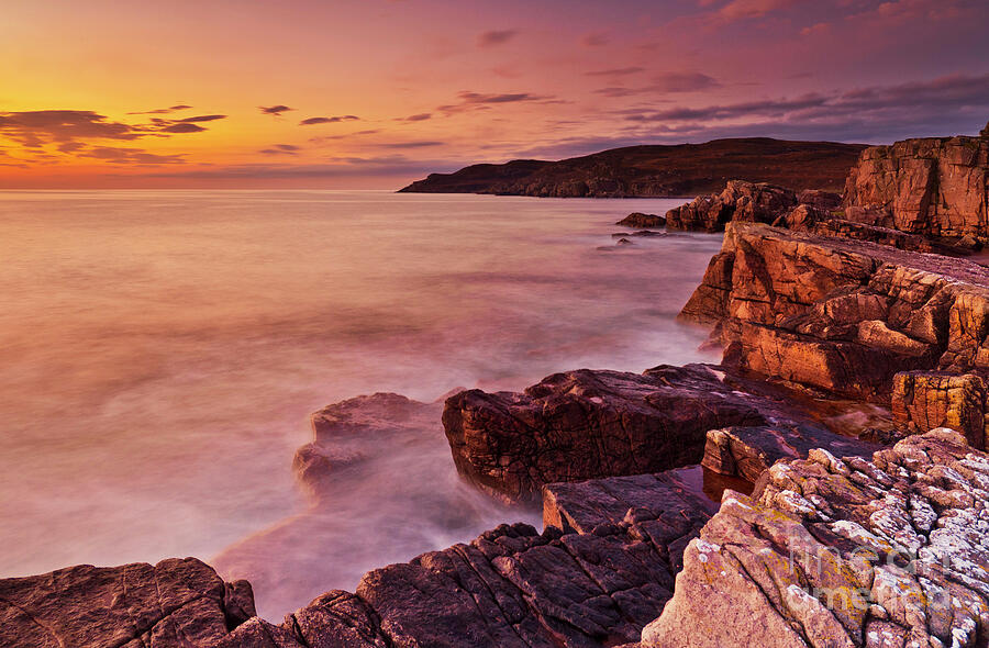 Sunset Mellon Charles coastline, Wester Ross, Scotland Photograph by Neale And Judith Clark