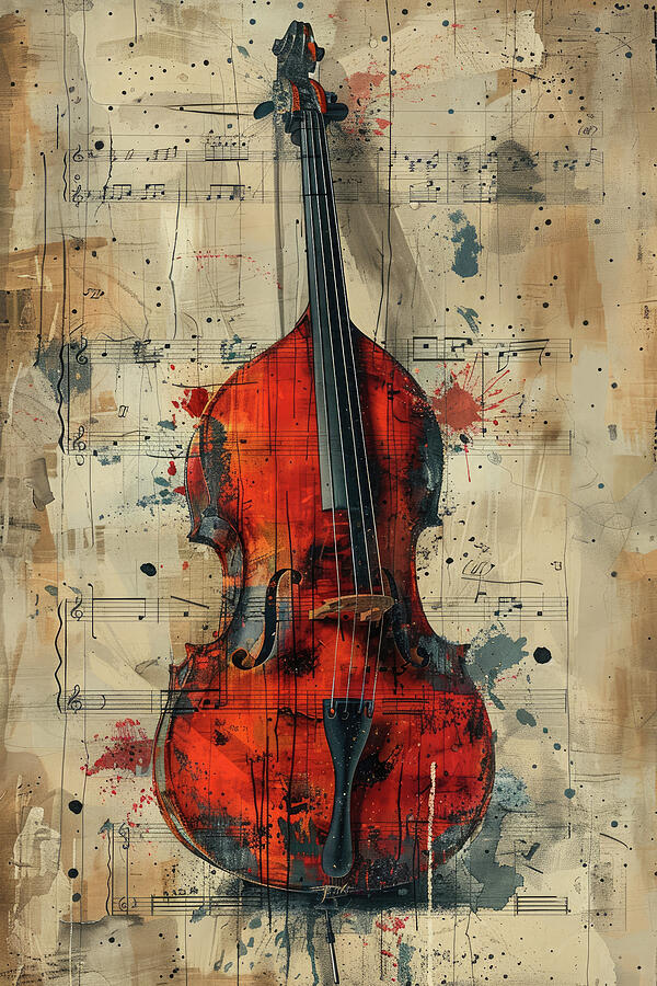 Melodic Echoes The Enchanted Cello Digital Art