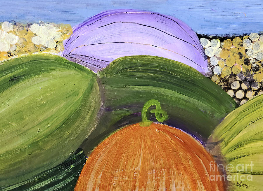 Melon Patch Painting by Sharon Williams Eng