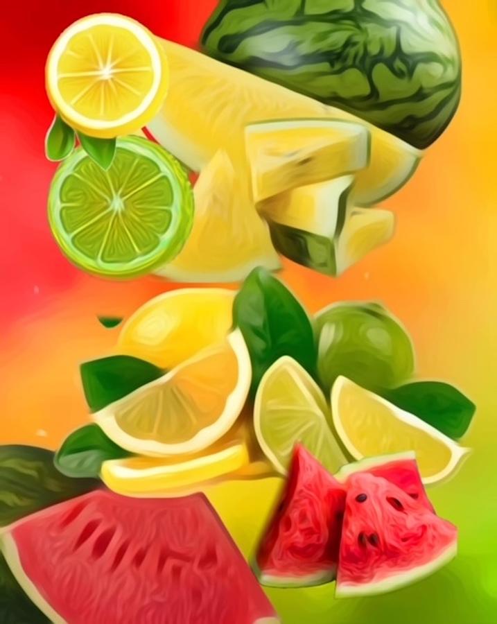 Melons and Lemons Digital Art by Gayle Price Thomas