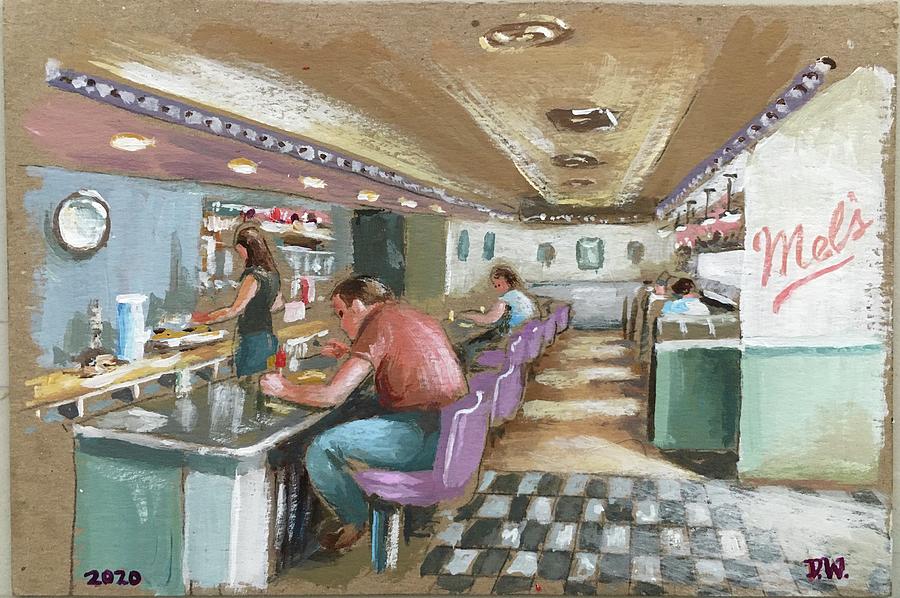 Mels diner Painting by Dave Wilhelmsen - Fine Art America