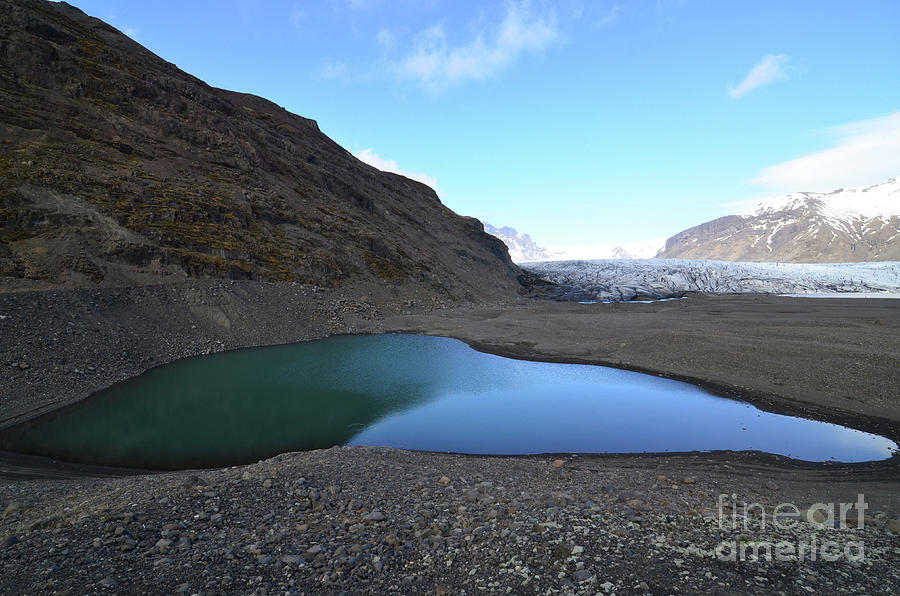 Melted Glacial Pond at a High Elevation in Iceland Photograph by DejaVu