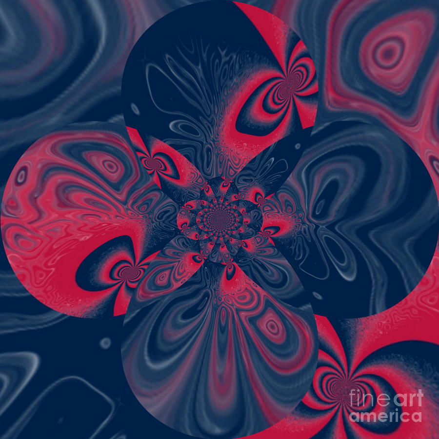 Red Digital Art - Melted by Designs By L