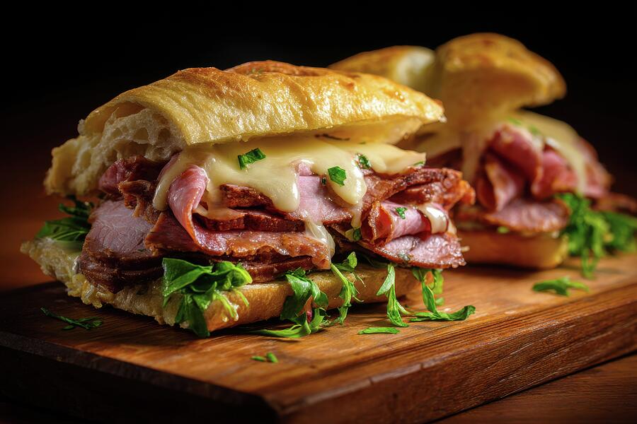 Melted Majesty - Meat and Cheese Sandwich Digital Art by Matthias Hauser Melted Majesty - Meat and Cheese Sandwich Digital Art by Matthias Hauser