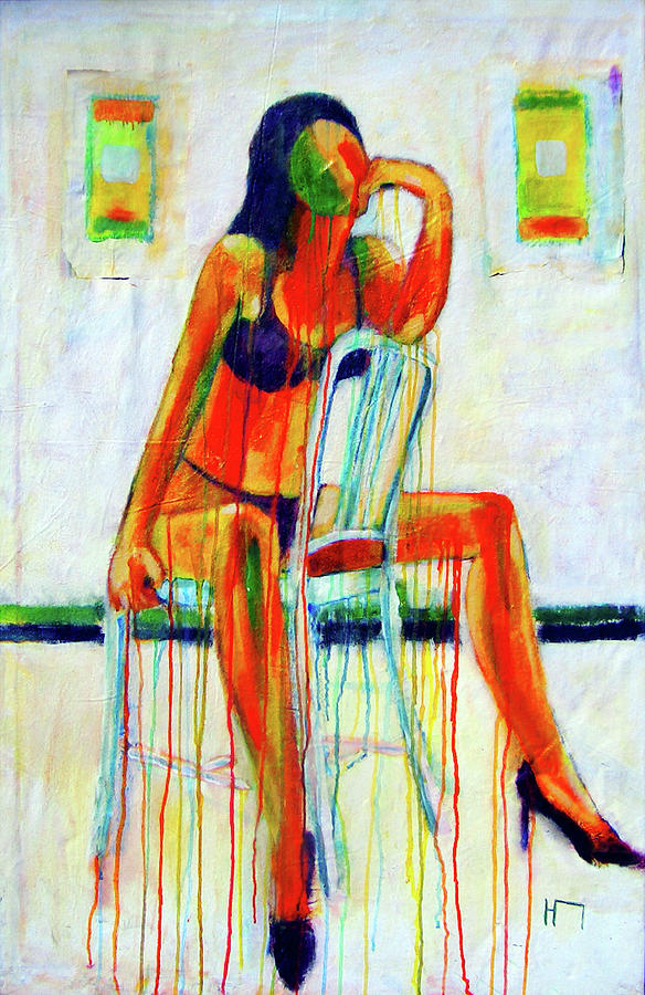 Melting beauty on a chair Painting by Habib Ayat