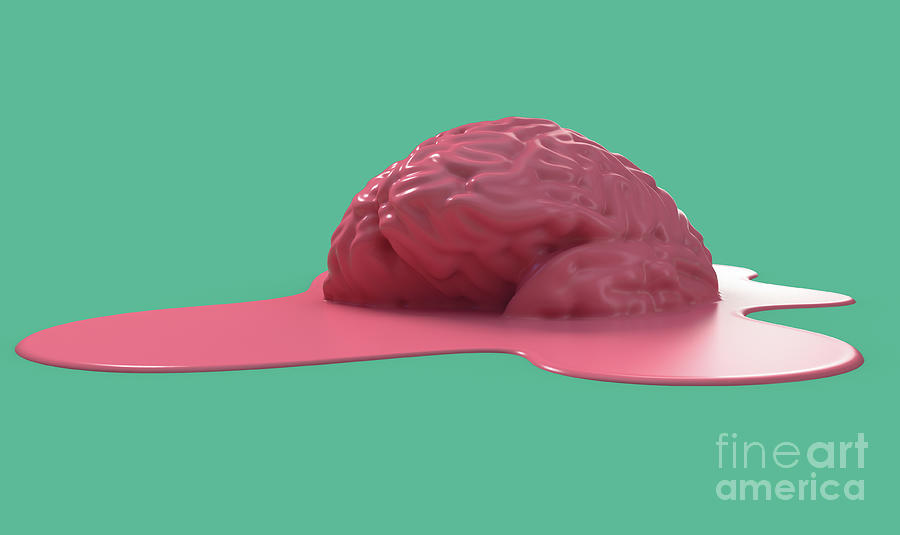 Melting Brain Concept Digital Art By Allan Swart Pixels