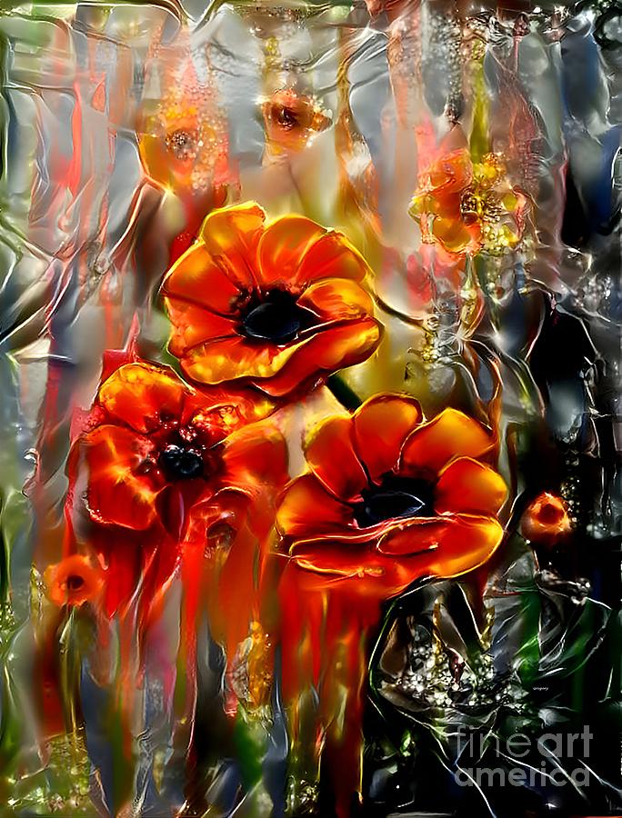 Melting Flowers Dream 1 Painting by Greg Moores