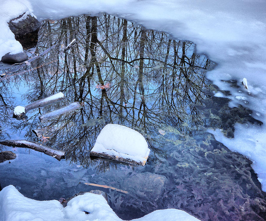 Melting Ice Reflections Photograph by Russ Considine