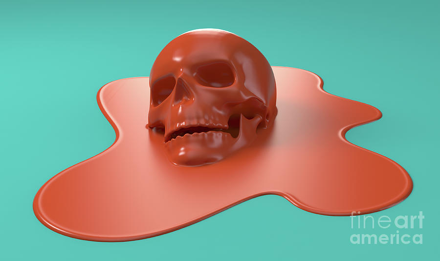 Melting Skull Concept Digital Art
