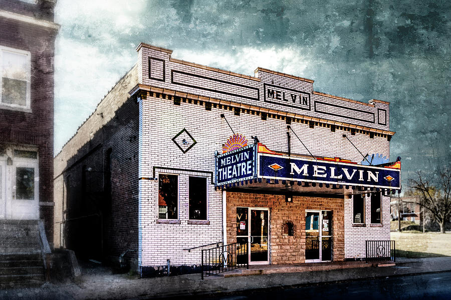 Melvin Theater 2912 Chippewa St St  Louis MO with texture GRK4681_11032020 Photograph by Greg Kluempers