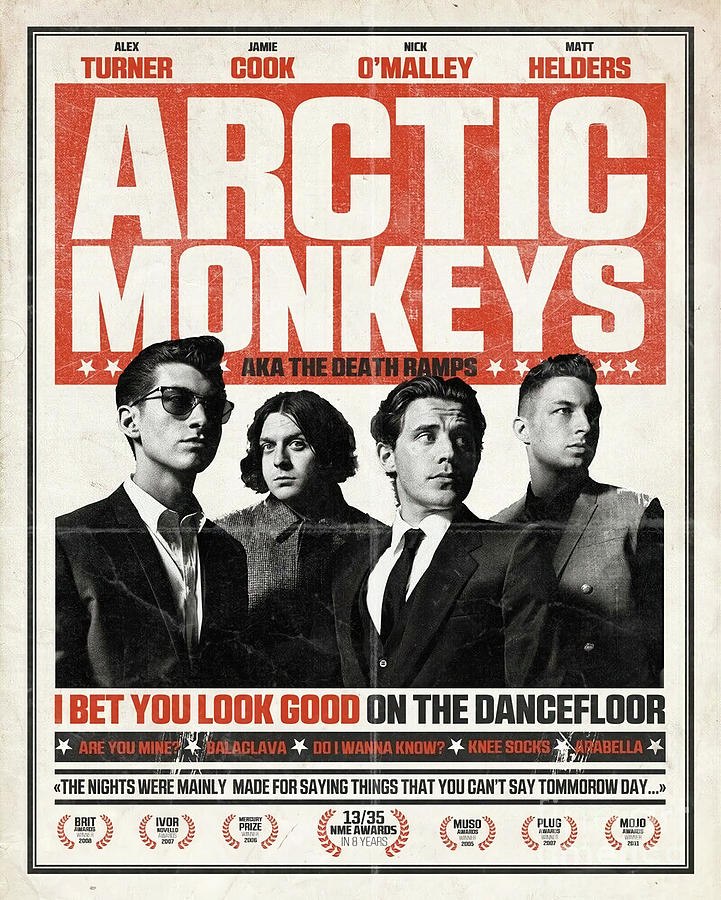 Members of Arctic Monkeys Digital Art by Kelley Carmack - Fine Art America