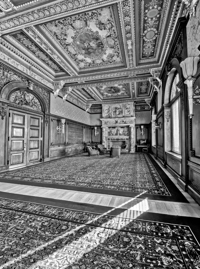 Members Room Library Of Congress II BW Photograph by Susan Candelario