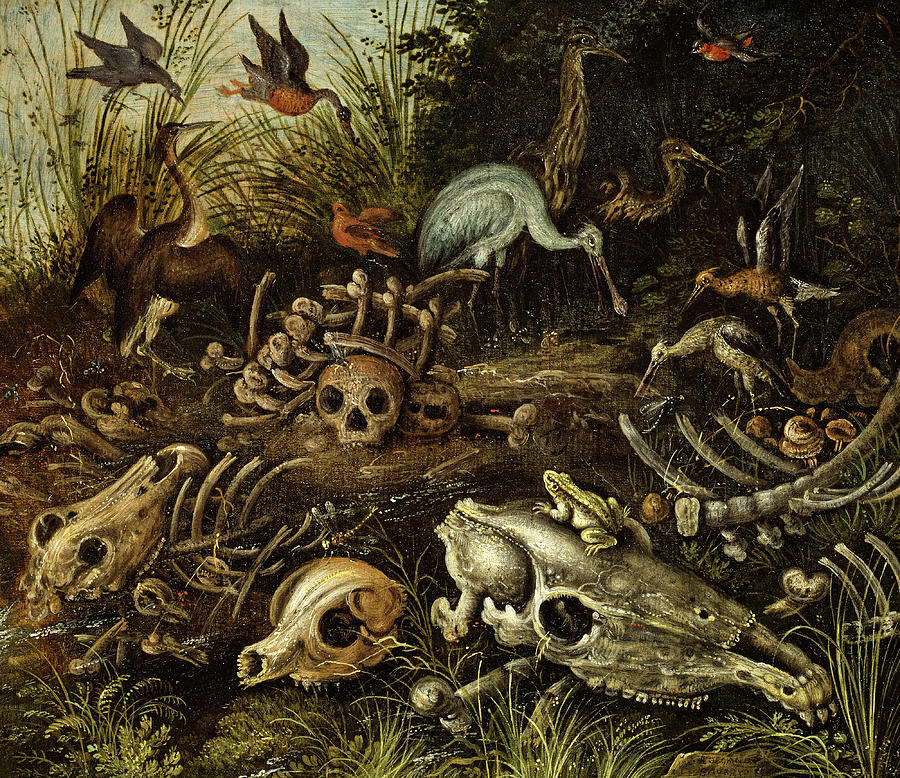 Memento Mori, 1610-1612 Painting by Roelant Savery | Pixels