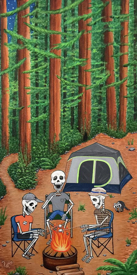 Memorial Camping Painting by Evangelina Portillo