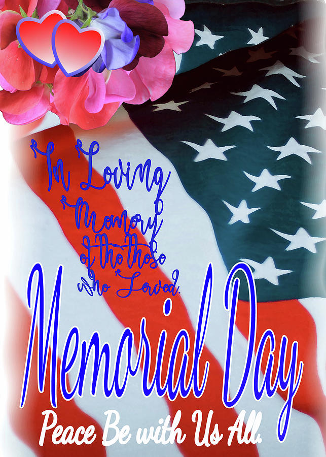 Memorial Day USA Card Digital Art by Delynn Addams