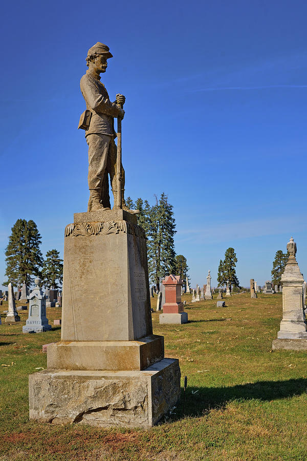 Memorial Statue - Prairie Union Cemetery - Nebraska Photograph by Nikolyn McDonald