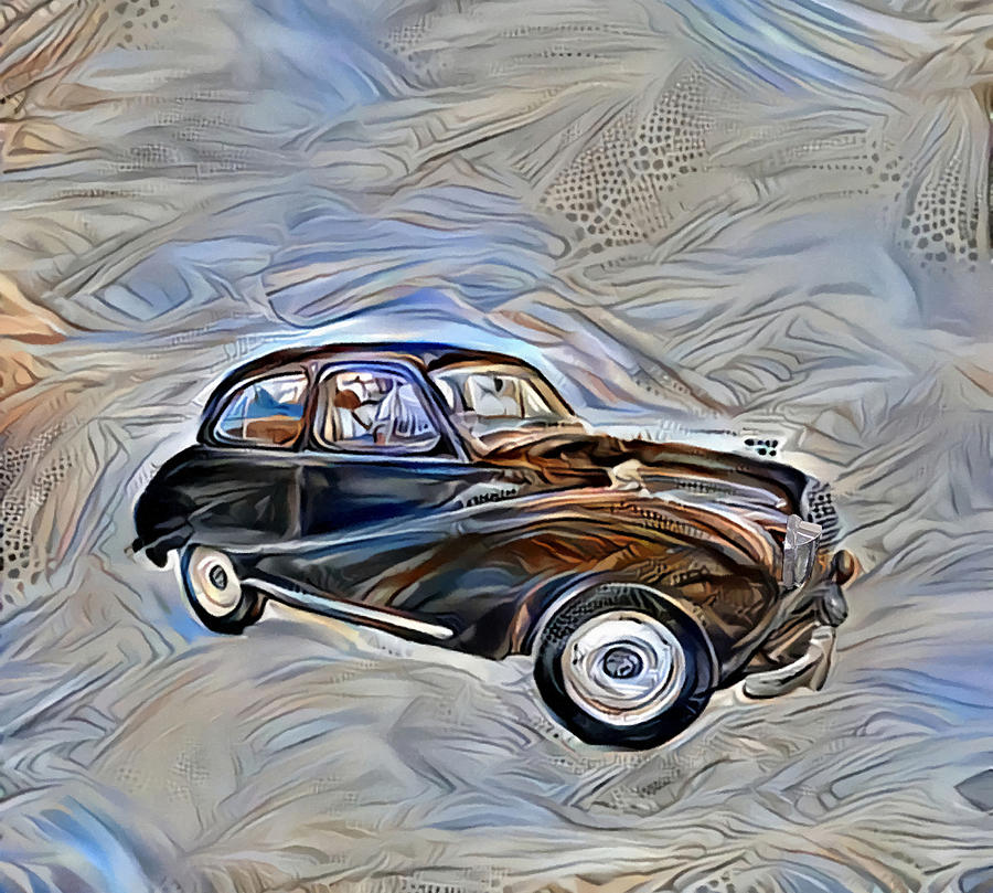 Memories Of An Austin A40 Black Car Abstract Photograph by Sandi OReilly