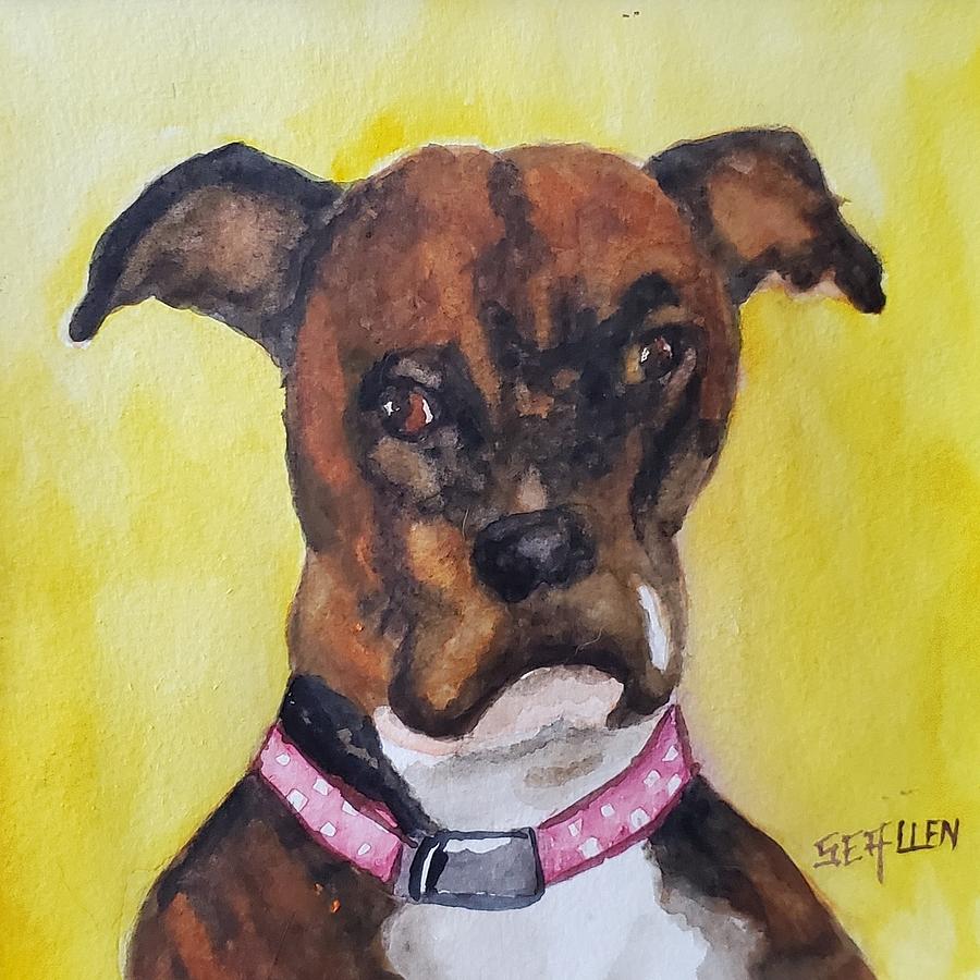 Dog Painting - Memphis by Sharon E Allen