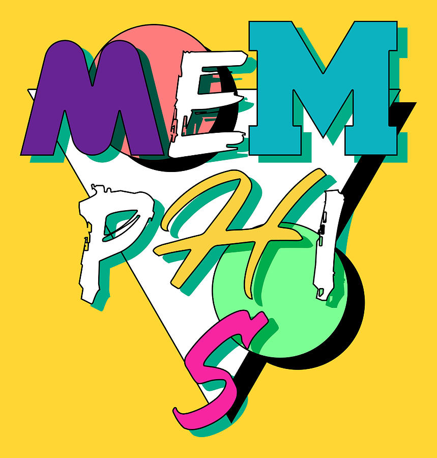 Memphis Style Logo Digital Art by Christopher Lotito