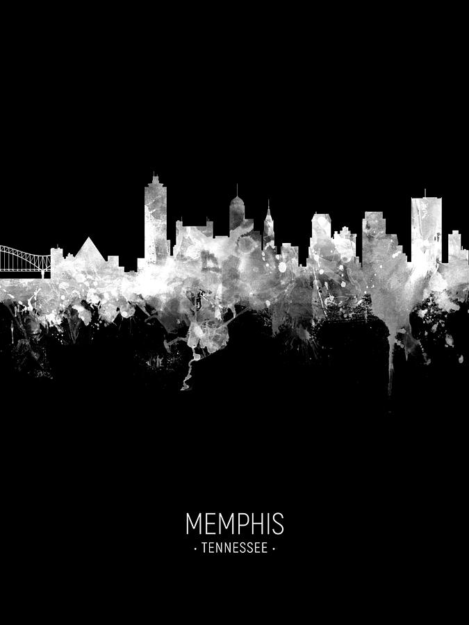 Memphis Tennessee Skyline #44 Digital Art by Michael Tompsett